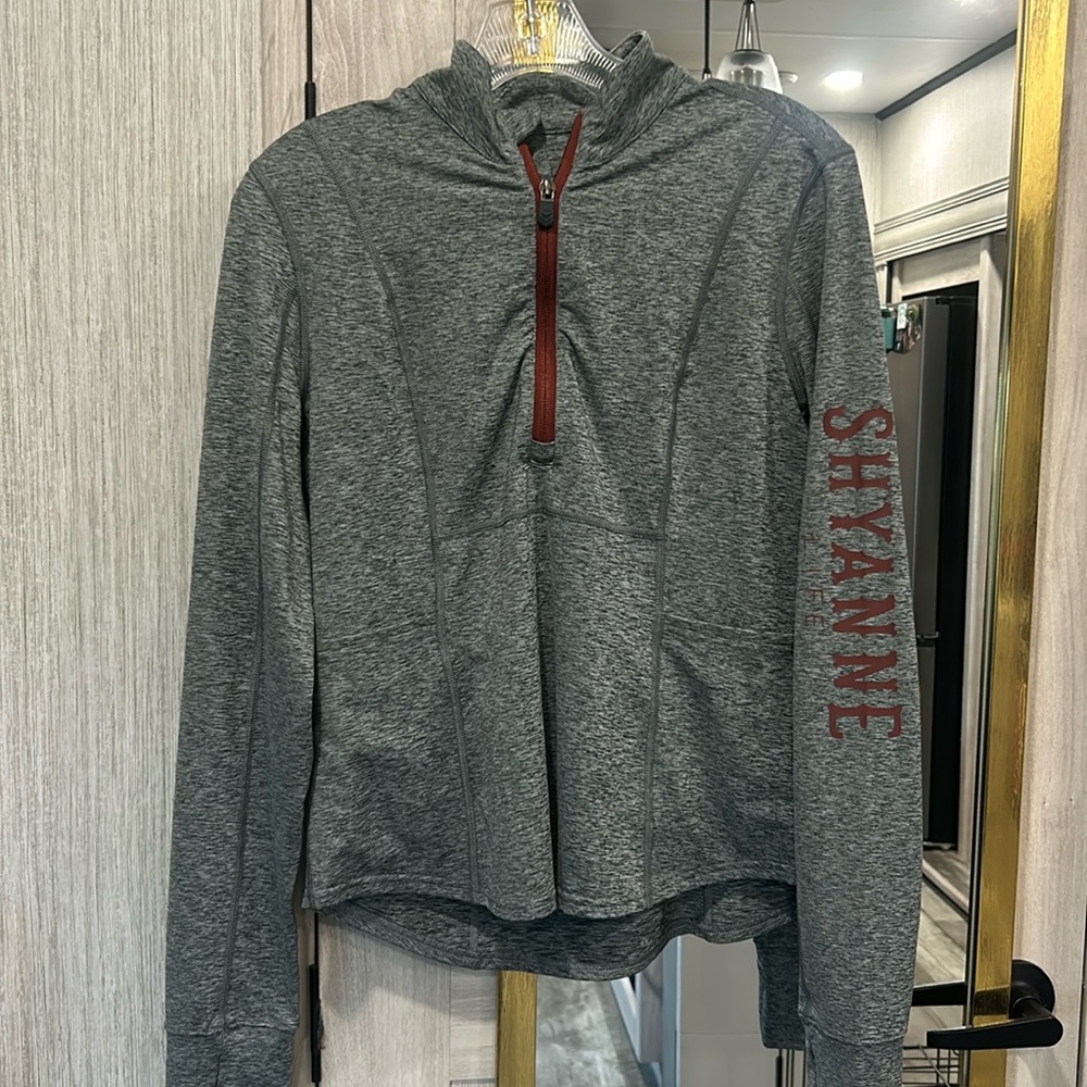 Gray & Maroon Shyanne Top